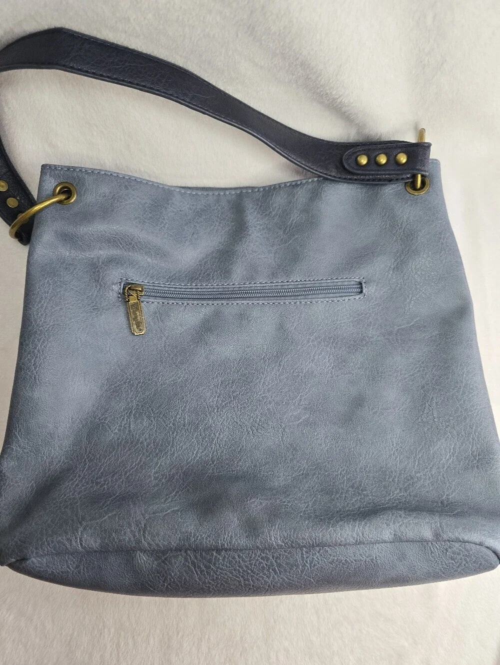 Wrangler Montana West Two Tone Hobo Bag Blue Denim And Navy